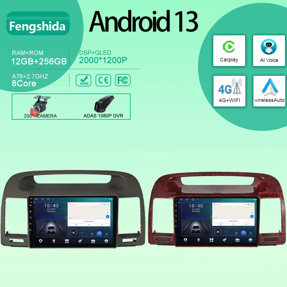 5G WIFI For Toyota Camry 5 XV 30 2001 - 2006 Car Radio Multimedia Video Player Navigation GPS Android Auto Carplay No 2din DVD
5G WIFI For Toyota Camry 5 XV 30 2001 - 2006 Car Radio Multimedia Video Player Navigation GPS Android Auto Carplay No 2din DVD