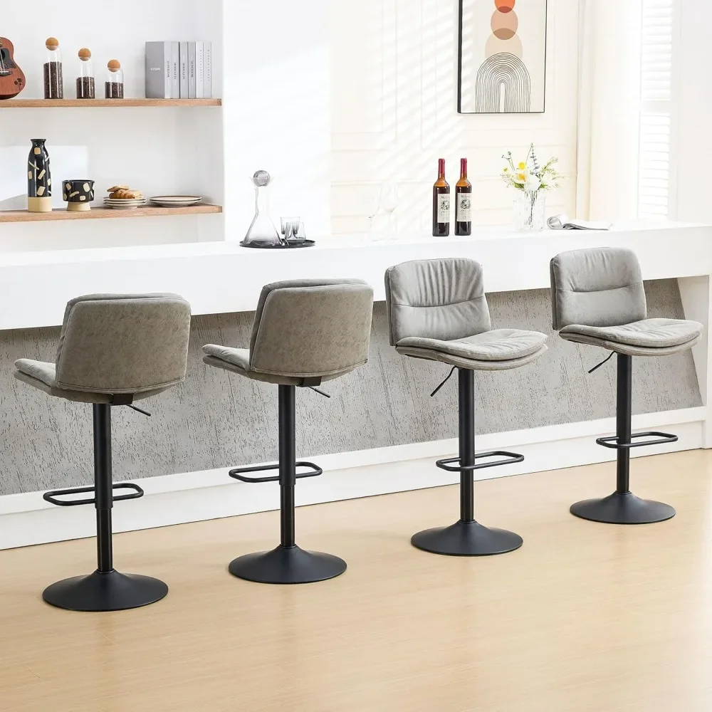 Swivel Counter Stools, Double-Layer Upholstered Counter Height Bar Stools with Back, Adjustable Bar Chair 24"-32"
Swivel Counter Stools, Double-Layer Upholstered Counter Height Bar Stools with Back, Adjustable Bar Chair 24"-32"