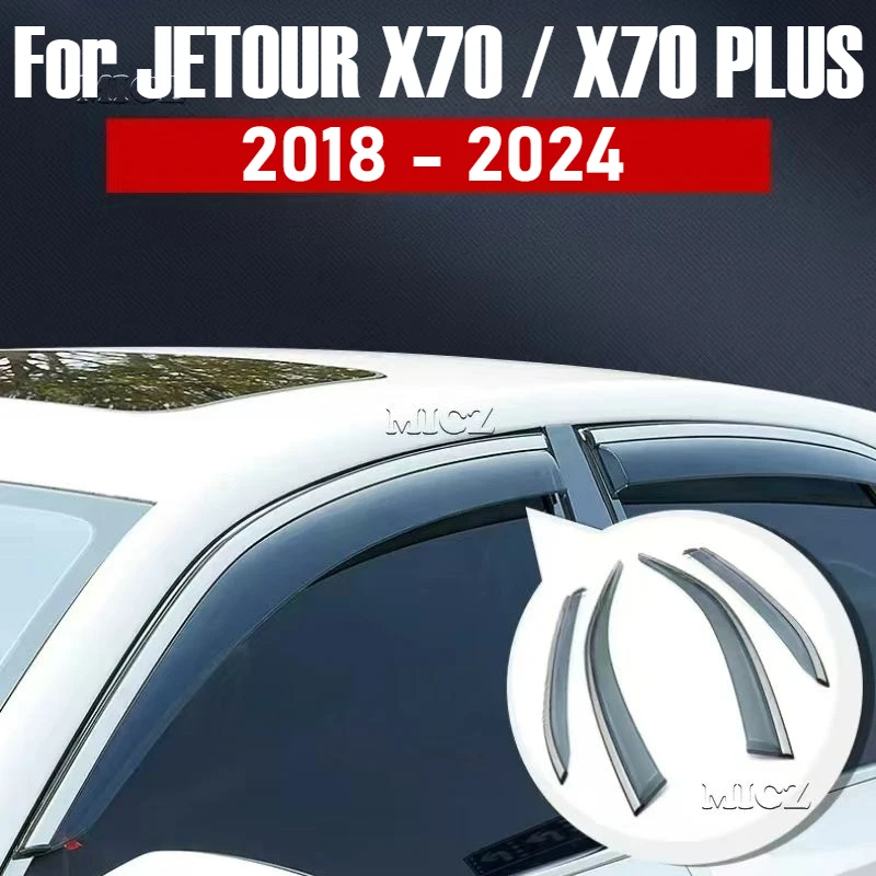 For JETOUR X70 / X70 PLUS 2018 - 2024 Car Accessories Window Visor Vent Shade Rain Sun Guard Deflector Awnings Shelters Covers
For JETOUR X70 / X70 PLUS 2018 - 2024 Car Accessories Window Visor Vent Shade Rain Sun Guard Deflector Awnings Shelters Covers