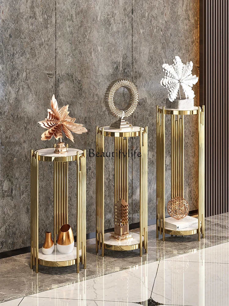 Light Luxury High-End Golden Stainless Steel Flower Stand Living Room TV Cabinet Floor Decoration
Light Luxury High-End Golden Stainless Steel Flower Stand Living Room TV Cabinet Floor Decoration
