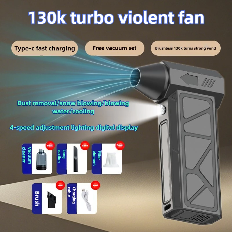 New Violent Fan Brushless Turbine 130000 Car Wash Dust Small High Speed Hair Blower Ventilation Fans
New Violent Fan Brushless Turbine 130000 Car Wash Dust Small High Speed Hair Blower Ventilation Fans