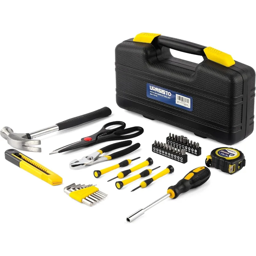 Набор домашних инструментов из 40 предметов с удобной коробкой для переноски: компактный базовый набор ручных инструментов, идеально подходящий для проектов «сделай сам», обслуживание дома, деревообработка a
Набор домашних инструментов из 40 предметов с удобной коробкой для переноски: компактный базовый набор ручных инструментов, идеально подходящий для проектов «сделай сам», обслуживание дома, деревообработка a