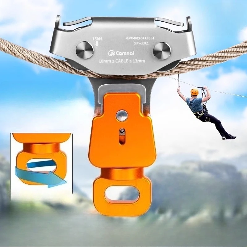 Outdoor Steel Cable Zipline Pulley, Jungle Flying Adventure, Double Pulley for Cable Crossing & Rescue Pulley Block
Outdoor Steel Cable Zipline Pulley, Jungle Flying Adventure, Double Pulley for Cable Crossing & Rescue Pulley Block