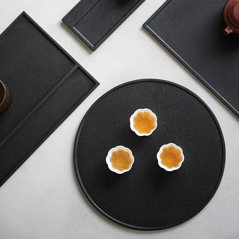 Handmade Chiseled Black Stone Tea Tray, Round Dry Zen Tea Table with Pot Holder, for Gongfu Tea Ceremony Home Bar
Handmade Chiseled Black Stone Tea Tray, Round Dry Zen Tea Table with Pot Holder, for Gongfu Tea Ceremony Home Bar