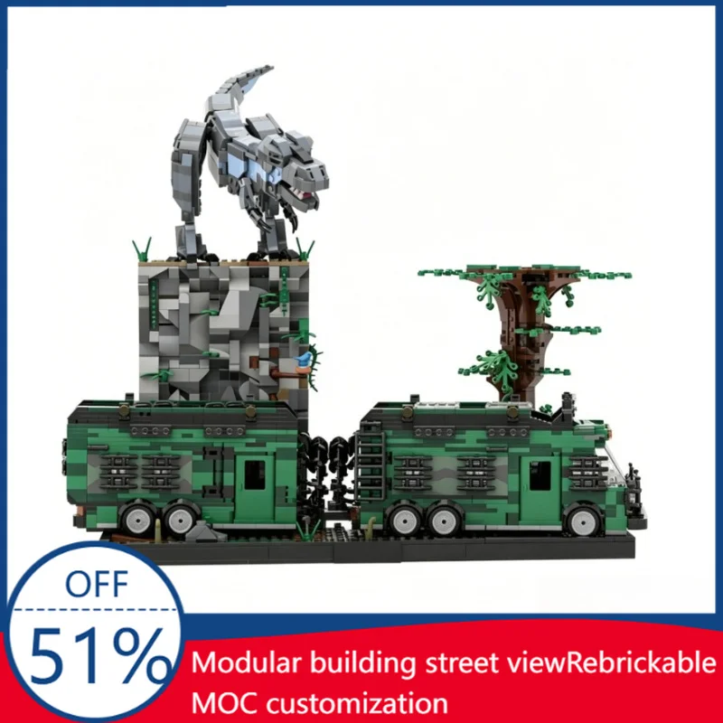 2811 Parts MOC Retro Jurassic T-Rex Attack Mobile Lab Diorama Building Blocks Children Assembly Educational Toys Birthday Gifts
2811 Parts MOC Retro Jurassic T-Rex Attack Mobile Lab Diorama Building Blocks Children Assembly Educational Toys Birthday Gifts