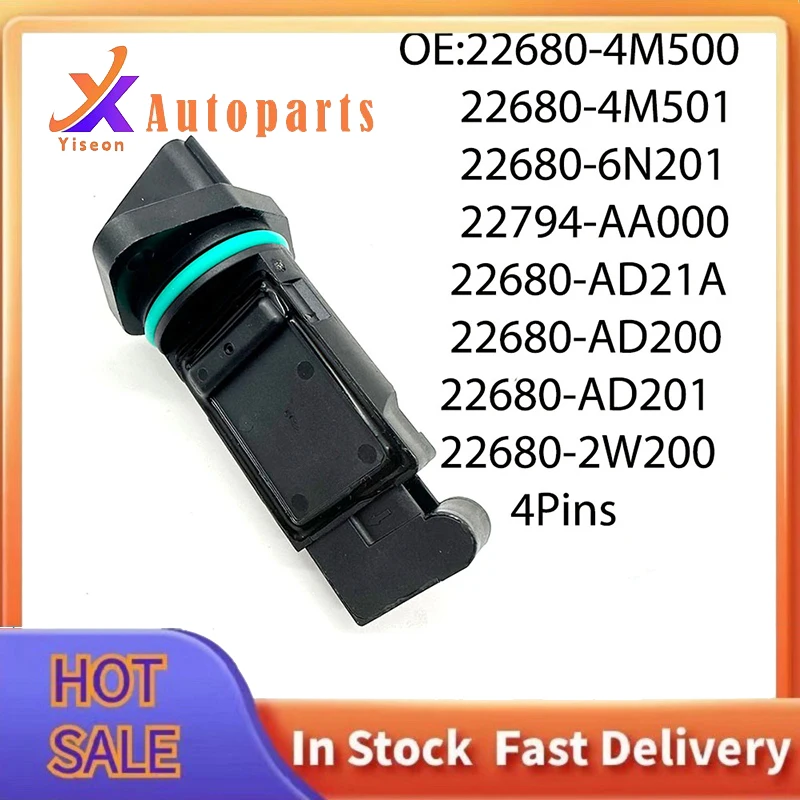 22680-4M500 22680-4M501 22680-6N201 22794-AA000 22680-AD21A 22680-AD200 22680-AD201 22680-2W200 Air Flow Meter For Nissan
22680-4M500 22680-4M501 22680-6N201 22794-AA000 22680-AD21A 22680-AD200 22680-AD201 22680-2W200 Air Flow Meter For Nissan