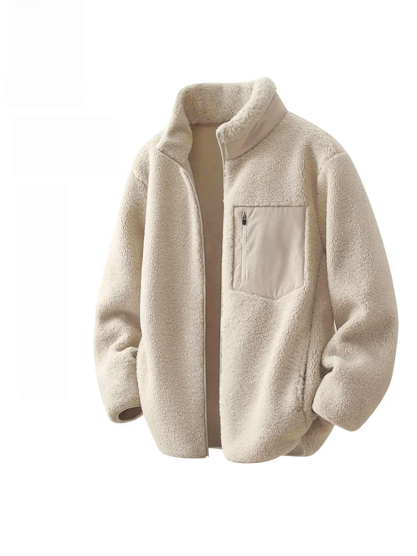 Thiened Plu Jaet Men's Autumn Winter Warm Stand Collar Zipper Cardigan Faionable Youth Polyester Fiber
Thiened Plu Jaet Men's Autumn Winter Warm Stand Collar Zipper Cardigan Faionable Youth Polyester Fiber