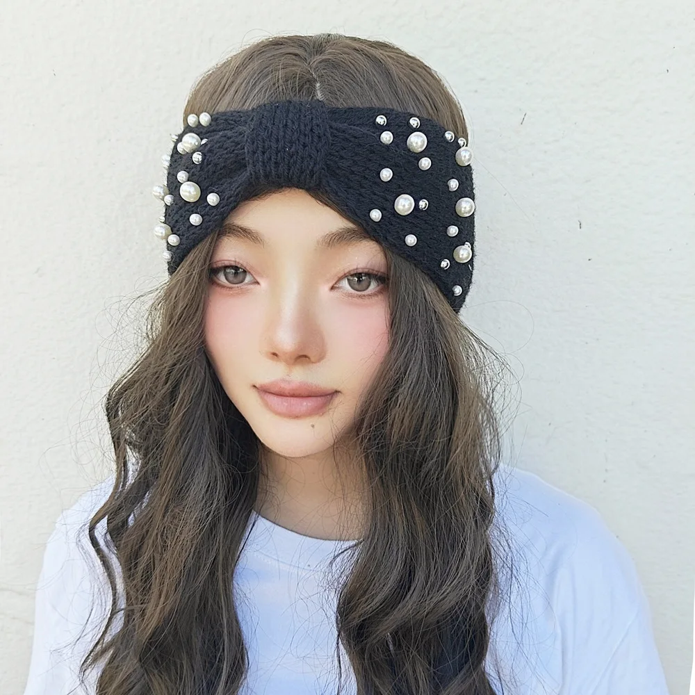 Вязаные повязки на голову с жемчужным бантом, зимние утеплители для ушей, кросс-тюрбаны с широкими полями для женщин и девушек, модные аксессуары для волос
Вязаные повязки на голову с жемчужным бантом, зимние утеплители для ушей, кросс-тюрбаны с широкими полями для женщин и девушек, модные аксессуары для волос