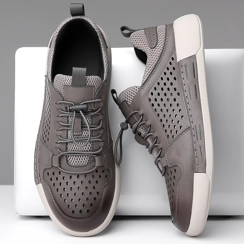 Spring Autumn Luxury Hollow Platform Slip-on Men's Board Shoes Designer Soft Sole Leather Breathable Outdoor Men's Sneakers
Spring Autumn Luxury Hollow Platform Slip-on Men's Board Shoes Designer Soft Sole Leather Breathable Outdoor Men's Sneakers