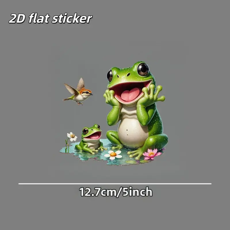 1Pc 2D Flat Cute Frogs & Sparrow Vinyl Sticker, Funny Cartoon Design Waterproof Decal for Car Window & Body
1Pc 2D Flat Cute Frogs & Sparrow Vinyl Sticker, Funny Cartoon Design Waterproof Decal for Car Window & Body