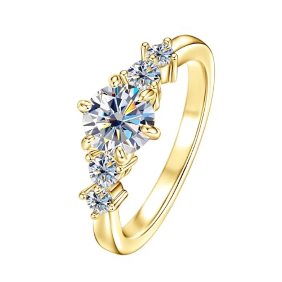 Engagement Promise Eternity Ring for Women, Simulated Diamond 1CT Moissanite Wedding Ring with Side Stones Genuine 5A Grade Cub
Engagement Promise Eternity Ring for Women, Simulated Diamond 1CT Moissanite Wedding Ring with Side Stones Genuine 5A Grade Cub