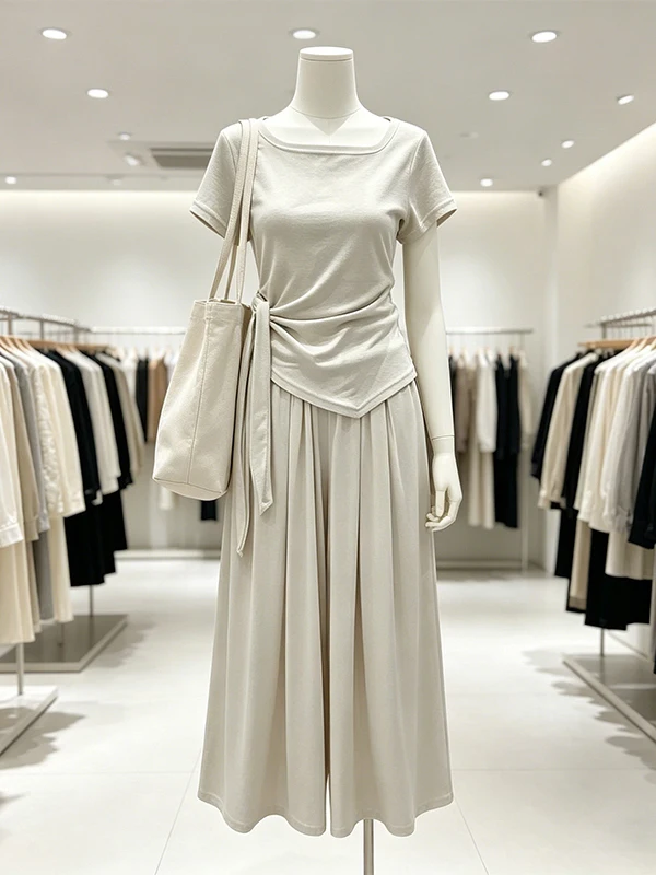 plus Size Women's Summer One Shoulder Belted Waist Top Wide Leg Pants Skirt Two Piece Set High Waist Long Pants A-Line Skirt
plus Size Women's Summer One Shoulder Belted Waist Top Wide Leg Pants Skirt Two Piece Set High Waist Long Pants A-Line Skirt
