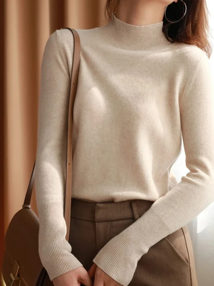 2025 Women Fashion Turtleneck Pullover Autumn Winter Chic Bottom Sweaters Long Sleeve Knitted Jumpers Soft Warm Pull Femme Top
2025 Women Fashion Turtleneck Pullover Autumn Winter Chic Bottom Sweaters Long Sleeve Knitted Jumpers Soft Warm Pull Femme Top