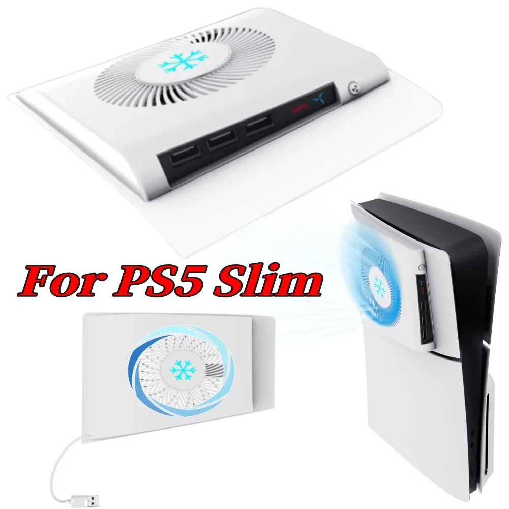 Вентилятор охлаждения для консоли PS5 Slim с 3 портами USB 2.0, внешний кулер для PlayStation 5 Slim, аксессуары
Вентилятор охлаждения для консоли PS5 Slim с 3 портами USB 2.0, внешний кулер для PlayStation 5 Slim, аксессуары