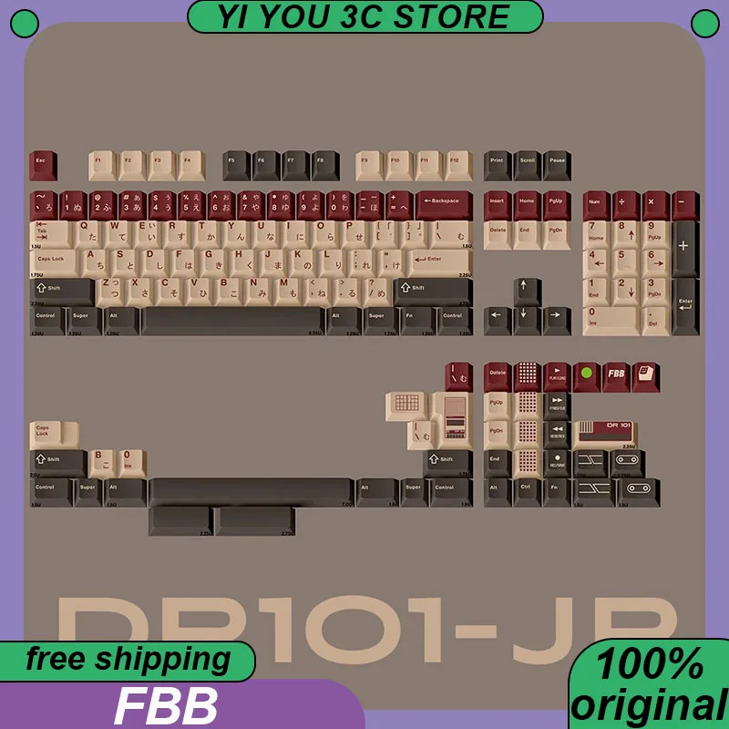 Original FBB DR101 Keycap 145Keys Retro PBT Thermal Sublimation Mechanical Keyboard Custom PC Esports Gaming Magnetic Axis
Original FBB DR101 Keycap 145Keys Retro PBT Thermal Sublimation Mechanical Keyboard Custom PC Esports Gaming Magnetic Axis