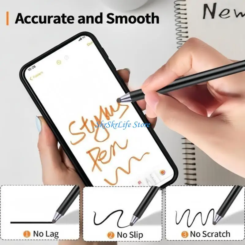 E65E Double End Styluses Pen for Touchable Screen High Sensitivity Silicone Styluses Drawing Styluses Pen for Smartphone Tablet
E65E Double End Styluses Pen for Touchable Screen High Sensitivity Silicone Styluses Drawing Styluses Pen for Smartphone Tablet