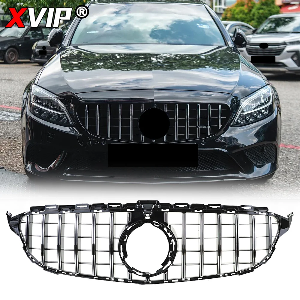 XVIP Chrome Silver GTR Style Front Bumper Grille Upper Grille For Mercedes Benz C-Class W205/S205 2019-2021 With 360 Camera Hole
XVIP Chrome Silver GTR Style Front Bumper Grille Upper Grille For Mercedes Benz C-Class W205/S205 2019-2021 With 360 Camera Hole