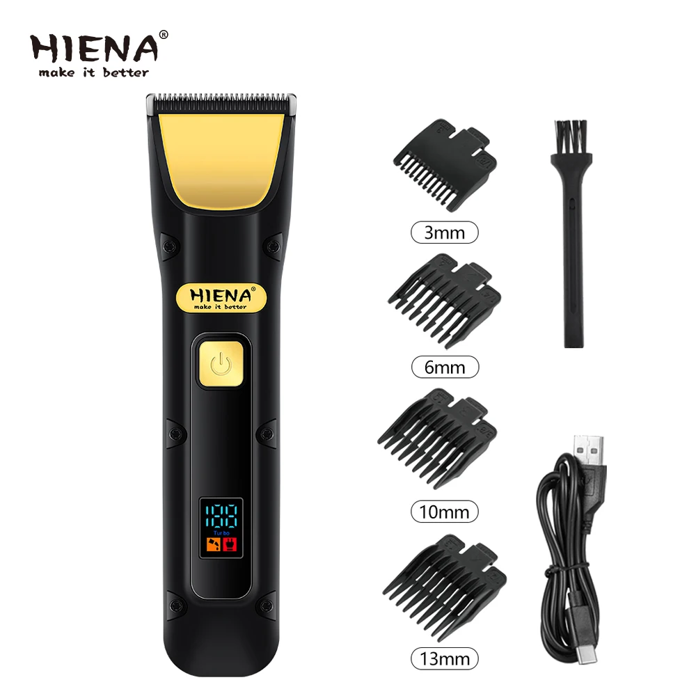 HIENA Hair Trimmer Professional Electric Hair Clipper Barber Hair Cutting Machine 9000 RPM Haircut Metal Trimmer for Men
HIENA Hair Trimmer Professional Electric Hair Clipper Barber Hair Cutting Machine 9000 RPM Haircut Metal Trimmer for Men