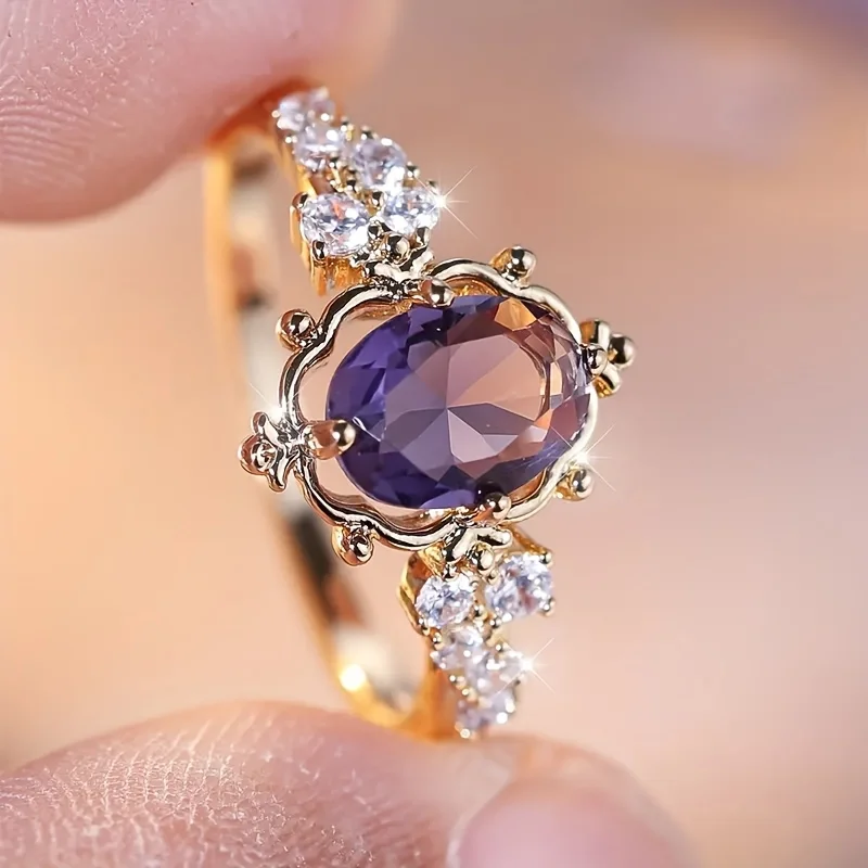 Vintage Princess-Style Purple Lavender Ring
Vintage Princess-Style Purple Lavender Ring