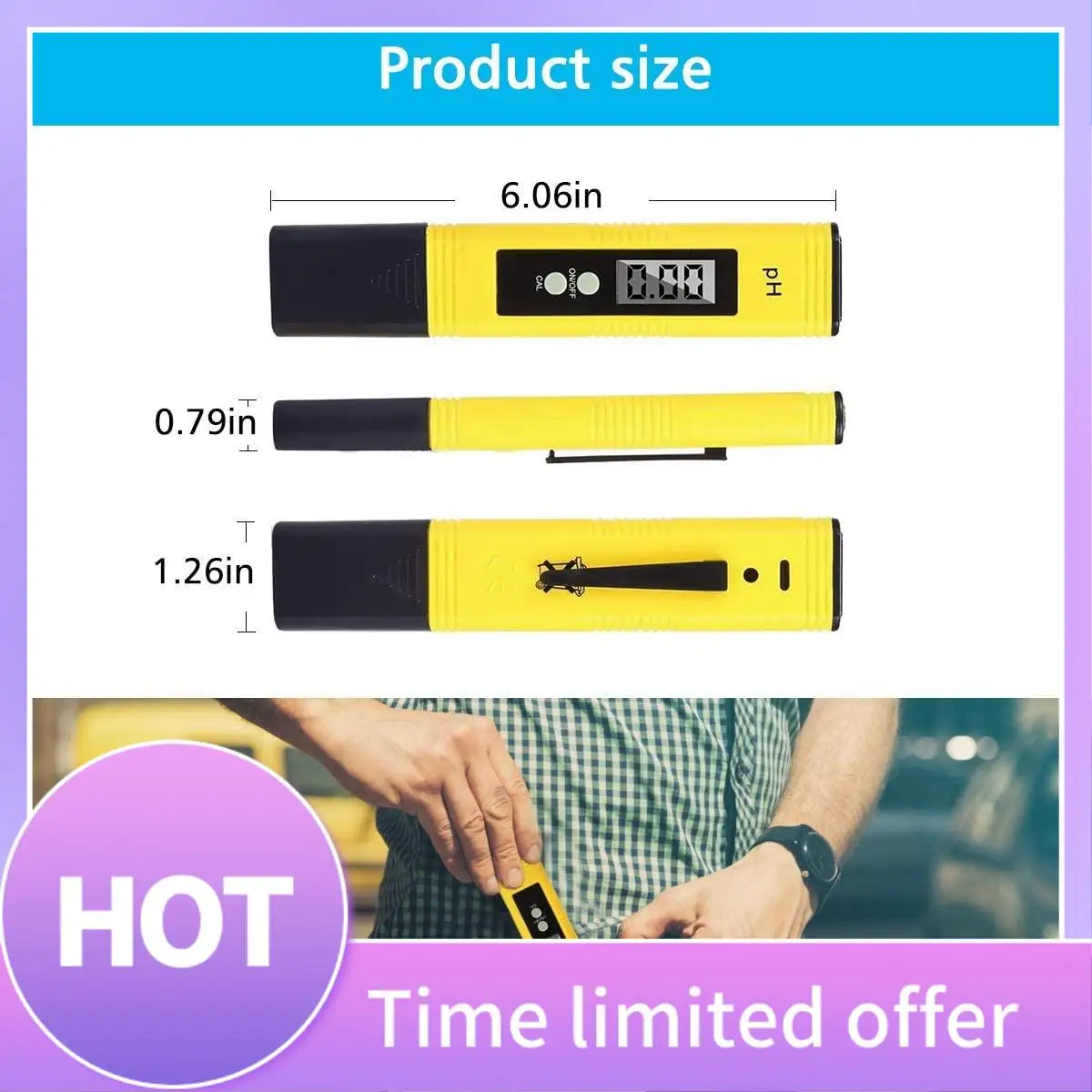 B69C PH Meter Tester Digital PH Meter 0.01 PH Water Quality Test Digital Tester For Kitchen, Aquarium, Pool, Laboratory
B69C PH Meter Tester Digital PH Meter 0.01 PH Water Quality Test Digital Tester For Kitchen, Aquarium, Pool, Laboratory