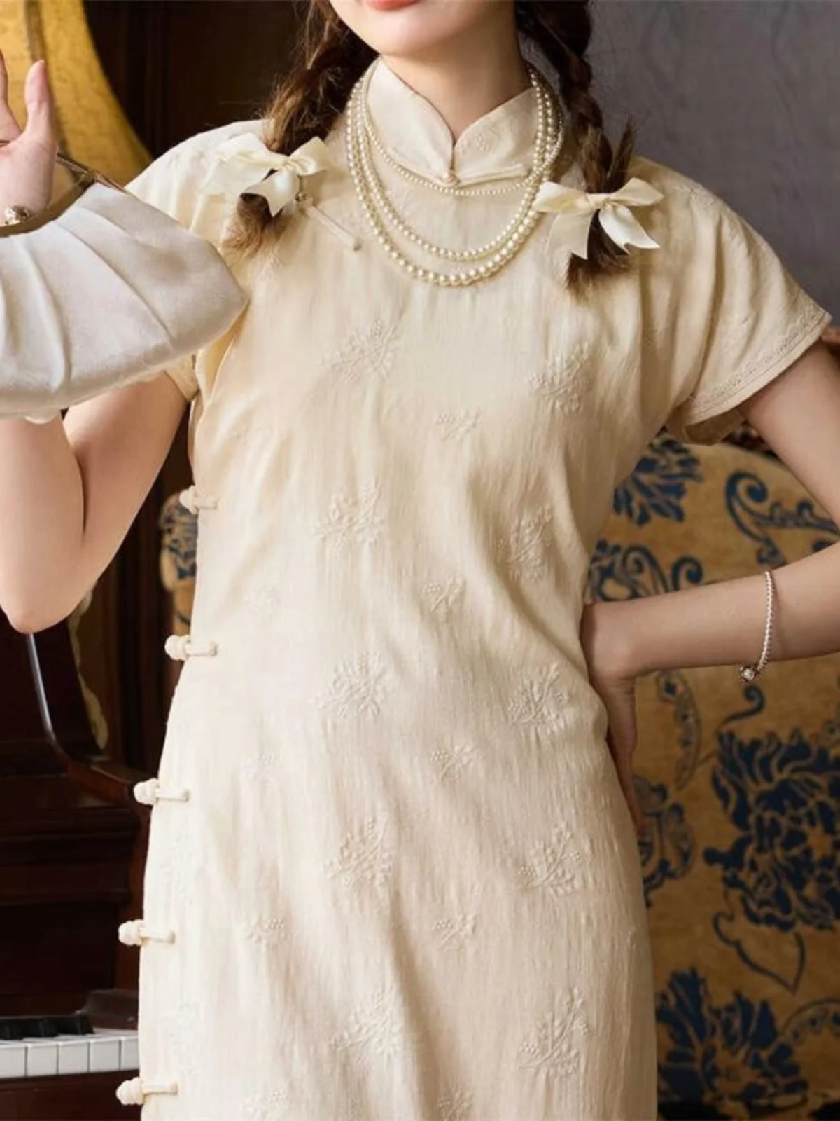 Original National Sle White Embroidery Cotton Linen Girl Ancient Method Full Open Chest No ort Sve Summer
Original National Sle White Embroidery Cotton Linen Girl Ancient Method Full Open Chest No ort Sve Summer