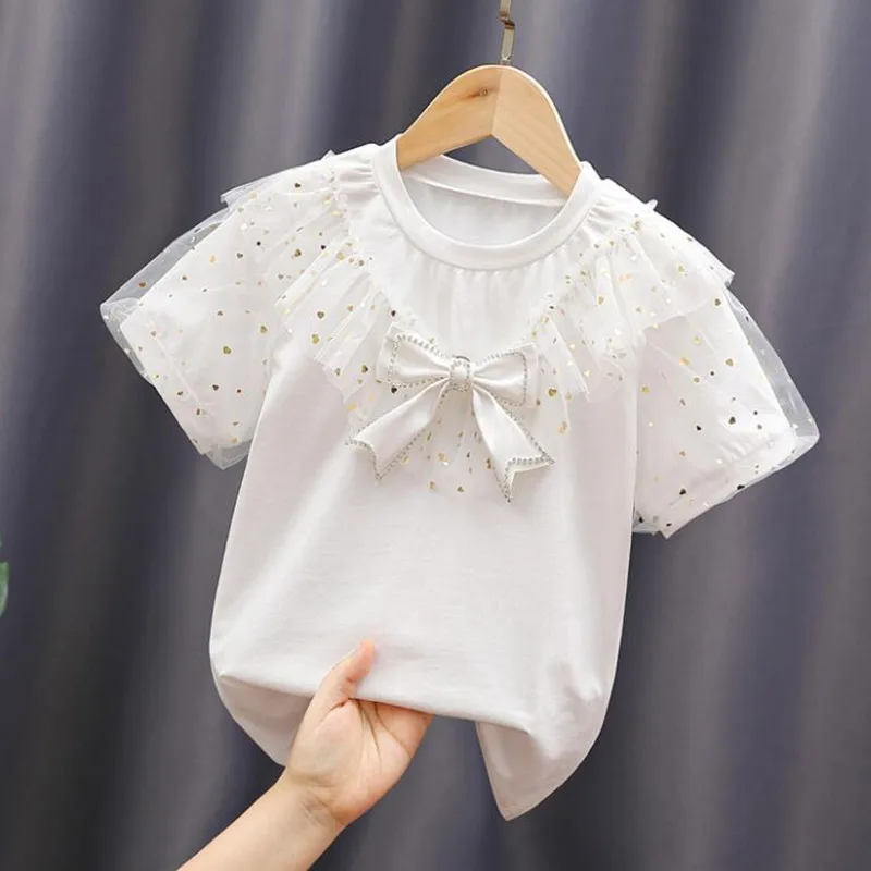 Summer Baby Toddler Teenage T-Shirt Girls White Blouse Cotton Short Sleeve Girl Tops Kids Shirt Children Clothes 6 8 10 12 Years
Summer Baby Toddler Teenage T-Shirt Girls White Blouse Cotton Short Sleeve Girl Tops Kids Shirt Children Clothes 6 8 10 12 Years