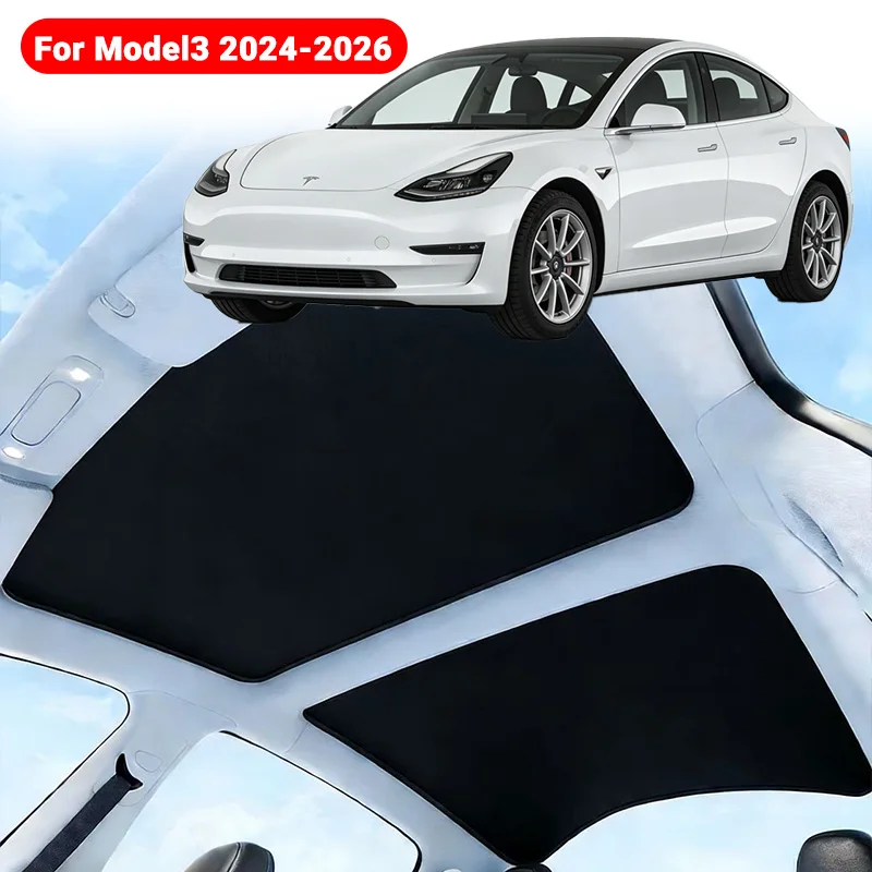Car Sunshade for Tesla's New Model 3 2024/2025/2026 Models, Sunroof Sunshade Curtain for Sun Protection and Heat Insulation
Car Sunshade for Tesla's New Model 3 2024/2025/2026 Models, Sunroof Sunshade Curtain for Sun Protection and Heat Insulation