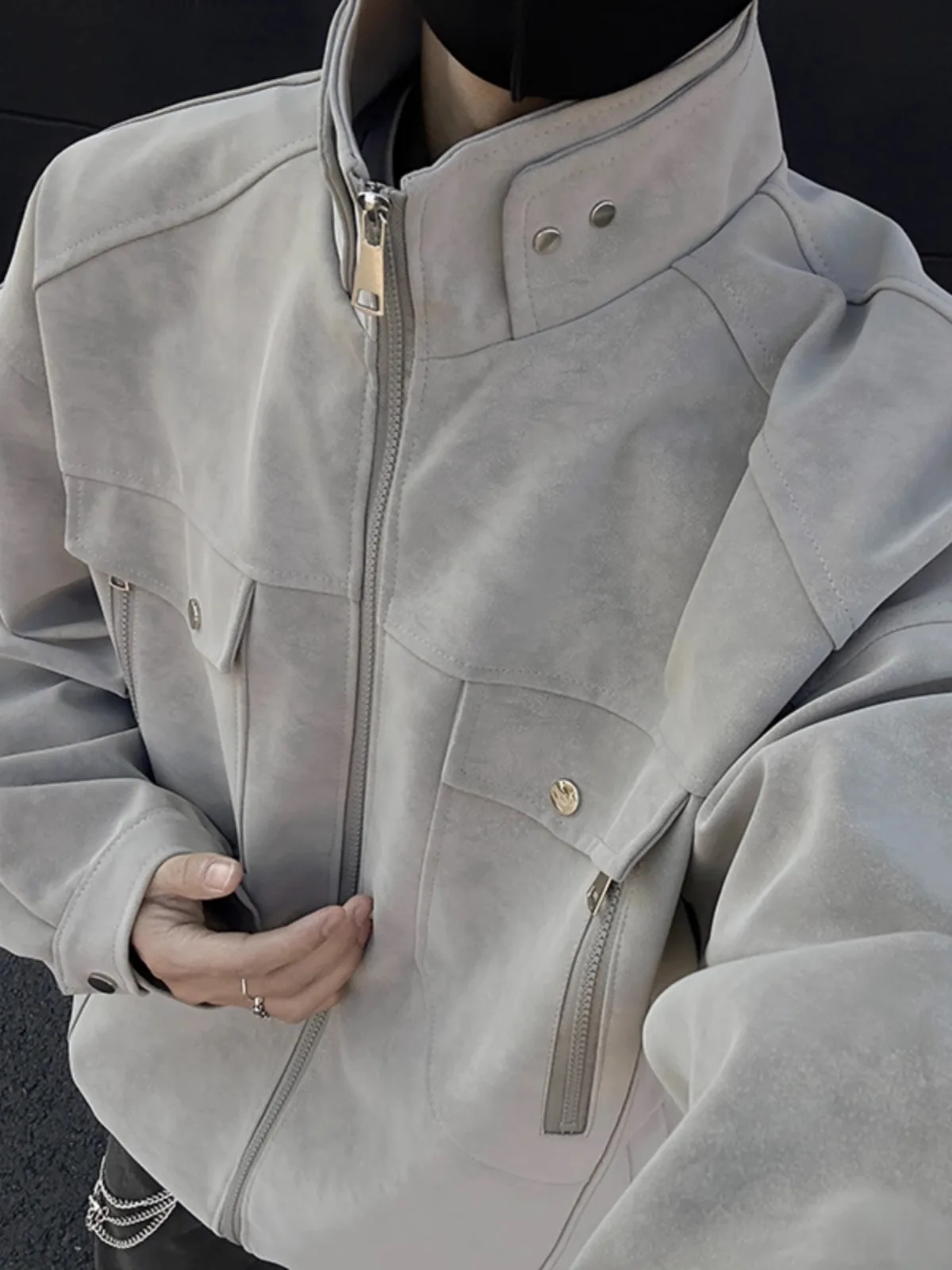 American Vintage Matte PU Leather Jaet Men's Spring Trendy High-End Feeling Cool Stand Collar Motorcycle Outerwear
American Vintage Matte PU Leather Jaet Men's Spring Trendy High-End Feeling Cool Stand Collar Motorcycle Outerwear