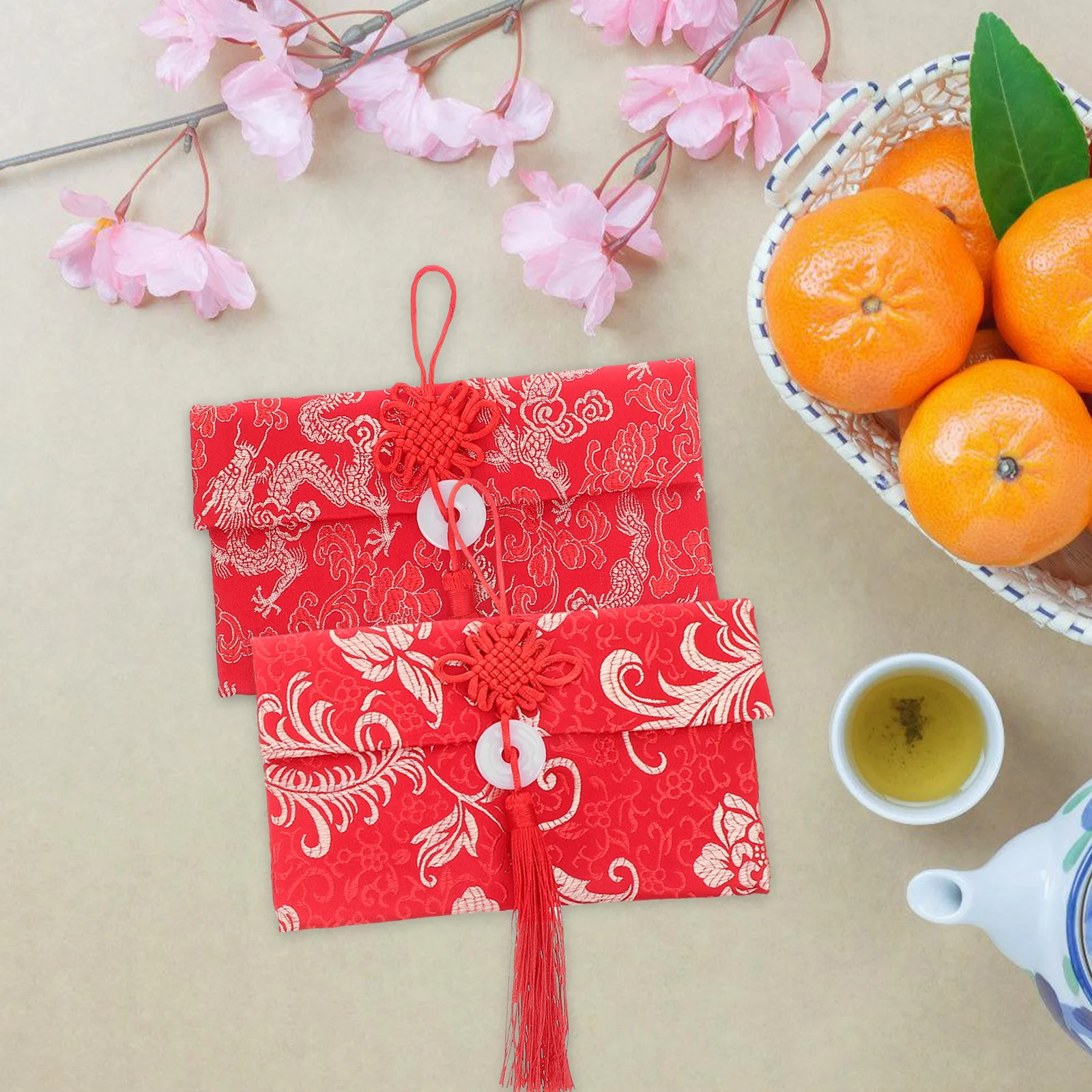 4 шт., китайские красные конверты, тканевые сумки с вышивкой дракона и Феникса, счастливые сумки для денег на лунный Новый год, весенний фестиваль, красный пакет 
4 шт., китайские красные конверты, тканевые сумки с вышивкой дракона и Феникса, счастливые сумки для денег на лунный Новый год, весенний фестиваль, красный пакет