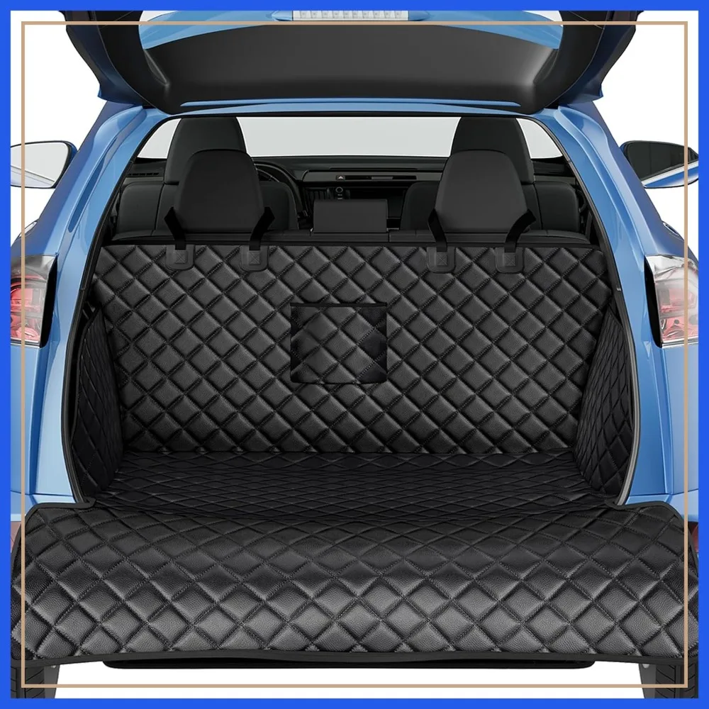 PU Leather Waterproof Pet Cargo Liner for SUVs Sedans Vans with Bumper Flap Protector, Scratchproof Non-Slip Large Size Dog Seat Mat
PU Leather Waterproof Pet Cargo Liner for SUVs Sedans Vans with Bumper Flap Protector, Scratchproof Non-Slip Large Size Dog Seat Mat