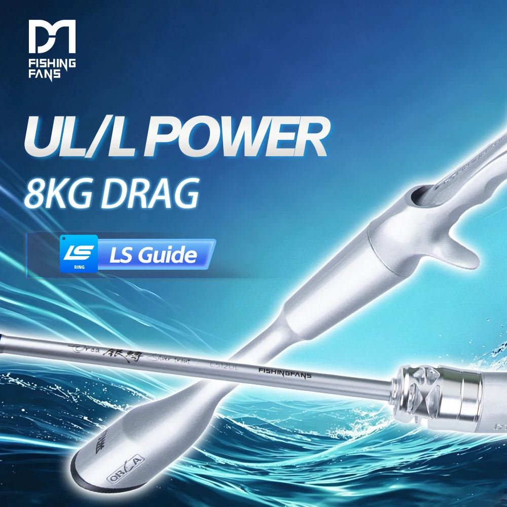 FISHINGFANS ORCA 1.53m 1.68m 1.8m 8KG BIG DRAG UL L Ultralight light power High Carbon Blank FULL SLIVER PAINTING FISHING ROD
FISHINGFANS ORCA 1.53m 1.68m 1.8m 8KG BIG DRAG UL L Ultralight light power High Carbon Blank FULL SLIVER PAINTING FISHING ROD