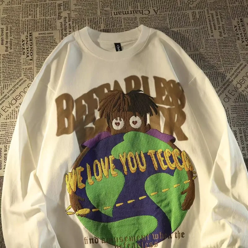 Pure Cotton Material Long Sleeve T Shirt Oversized Sweatshirt for Men American Cartoon Funny Graphic Hoodie Y2K Top Autumn Loose
Pure Cotton Material Long Sleeve T Shirt Oversized Sweatshirt for Men American Cartoon Funny Graphic Hoodie Y2K Top Autumn Loose