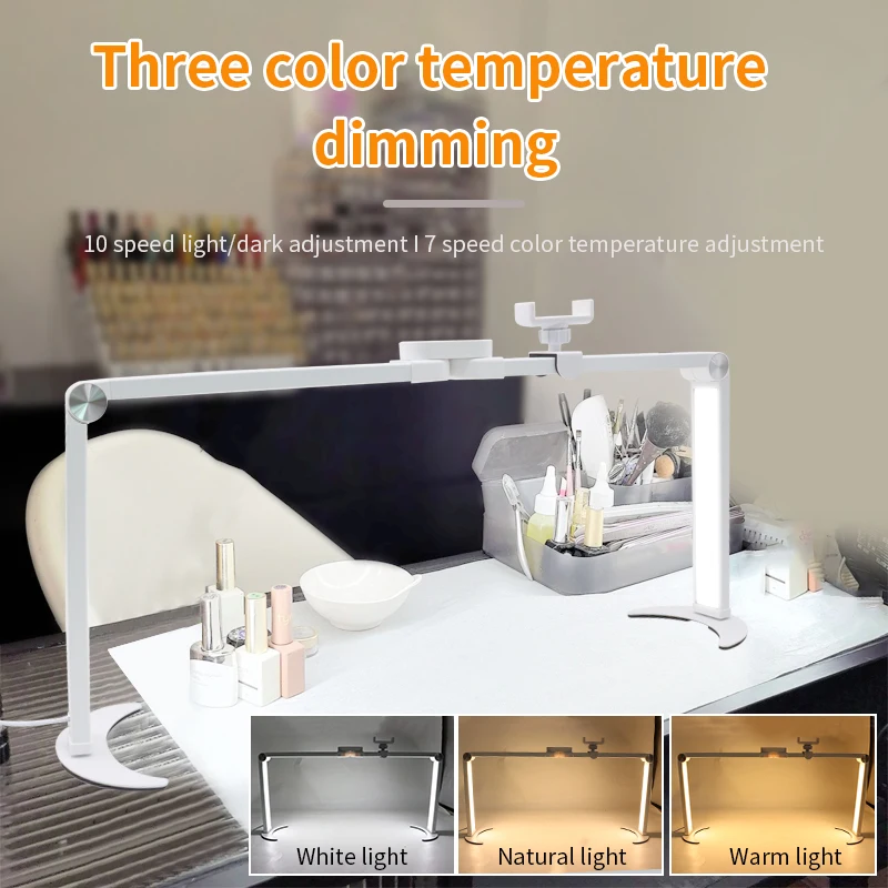 35W Half Moon Nail Light for Desk Foldable Square Nail Tech Lamp 3200K-5600K Dimmable Table Light 25inch LED Desk Lamp
35W Half Moon Nail Light for Desk Foldable Square Nail Tech Lamp 3200K-5600K Dimmable Table Light 25inch LED Desk Lamp