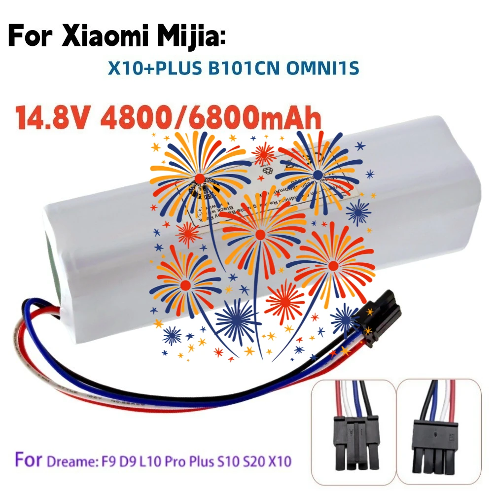 14.4V Replacement Battery 4S2P For Xiaomi Mijia Vacuum Cleaner 1T Dreame S10 D9 F9 L10Pro L10Plus
14.4V Replacement Battery 4S2P For Xiaomi Mijia Vacuum Cleaner 1T Dreame S10 D9 F9 L10Pro L10Plus
