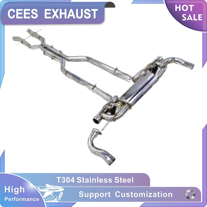 CEES SUS304 Stainless Steel Catback Exhaust Muffler Performance Racing Pipe for Mercedes Benz GLS500 X166 V8 4.7T 2017-2023
CEES SUS304 Stainless Steel Catback Exhaust Muffler Performance Racing Pipe for Mercedes Benz GLS500 X166 V8 4.7T 2017-2023