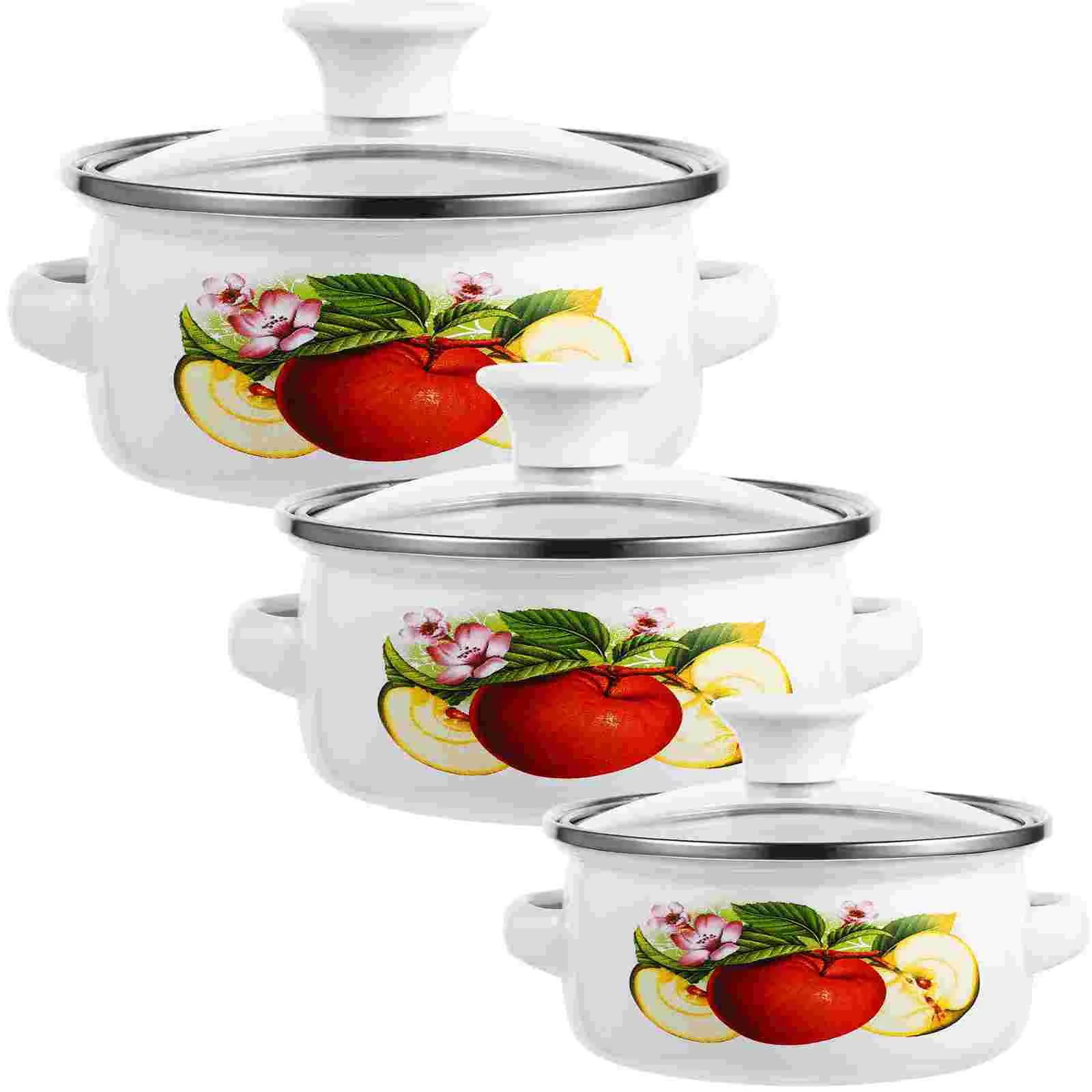 3 Pcs Vintage Cooking Pot Enamel Pan with Handle Soup Small Enamelware Stock Little
3 Pcs Vintage Cooking Pot Enamel Pan with Handle Soup Small Enamelware Stock Little