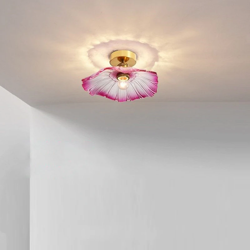 Single Head Ceiling Lamp Restaurant Bar Counter Bedroom Bedside Lamp Nordic Brass Flower Glass Entrance Hallway Ceiling Light
Single Head Ceiling Lamp Restaurant Bar Counter Bedroom Bedside Lamp Nordic Brass Flower Glass Entrance Hallway Ceiling Light