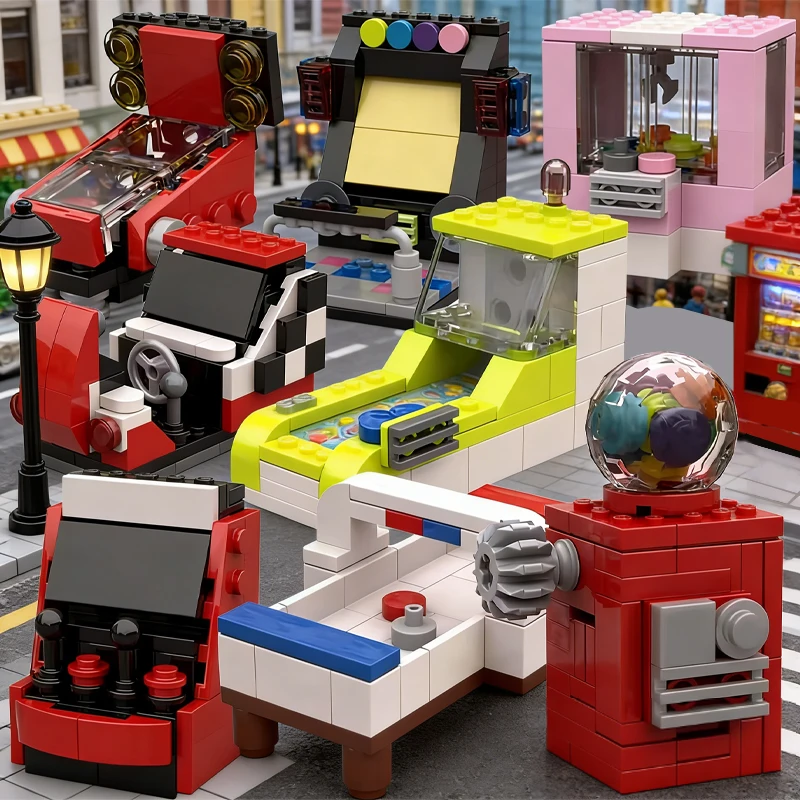 MOC City Series Arcade Scene Building Blocks Street View Games Machine Racing Playground Beverage Vending Machine Bricks Toys
MOC City Series Arcade Scene Building Blocks Street View Games Machine Racing Playground Beverage Vending Machine Bricks Toys