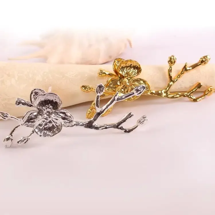 Napkin Rings 2pcs Gold Sliver Plum Blossom Vintage Napkin Ring Wedding Party Decoration Accessories Metal Napkin Holder Retro
Napkin Rings 2pcs Gold Sliver Plum Blossom Vintage Napkin Ring Wedding Party Decoration Accessories Metal Napkin Holder Retro