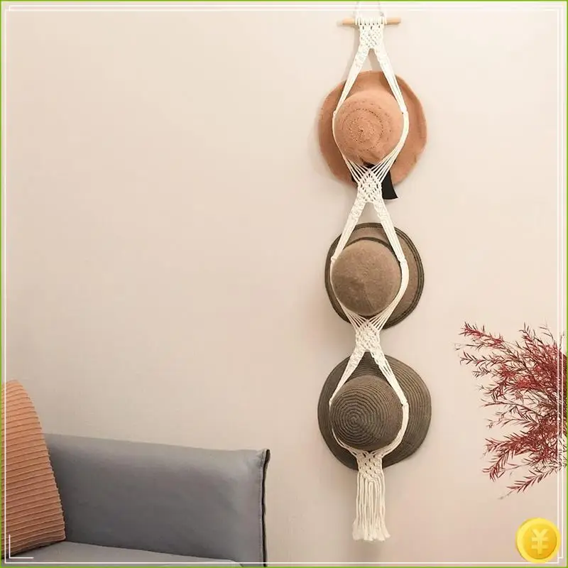 Macrame Hat Hanger For Hanger Wall Display, Bohe Mia Hat Holder For Organizer Storage Decorative Wide Brim Cap - 2Pack
Macrame Hat Hanger For Hanger Wall Display, Bohe Mia Hat Holder For Organizer Storage Decorative Wide Brim Cap - 2Pack