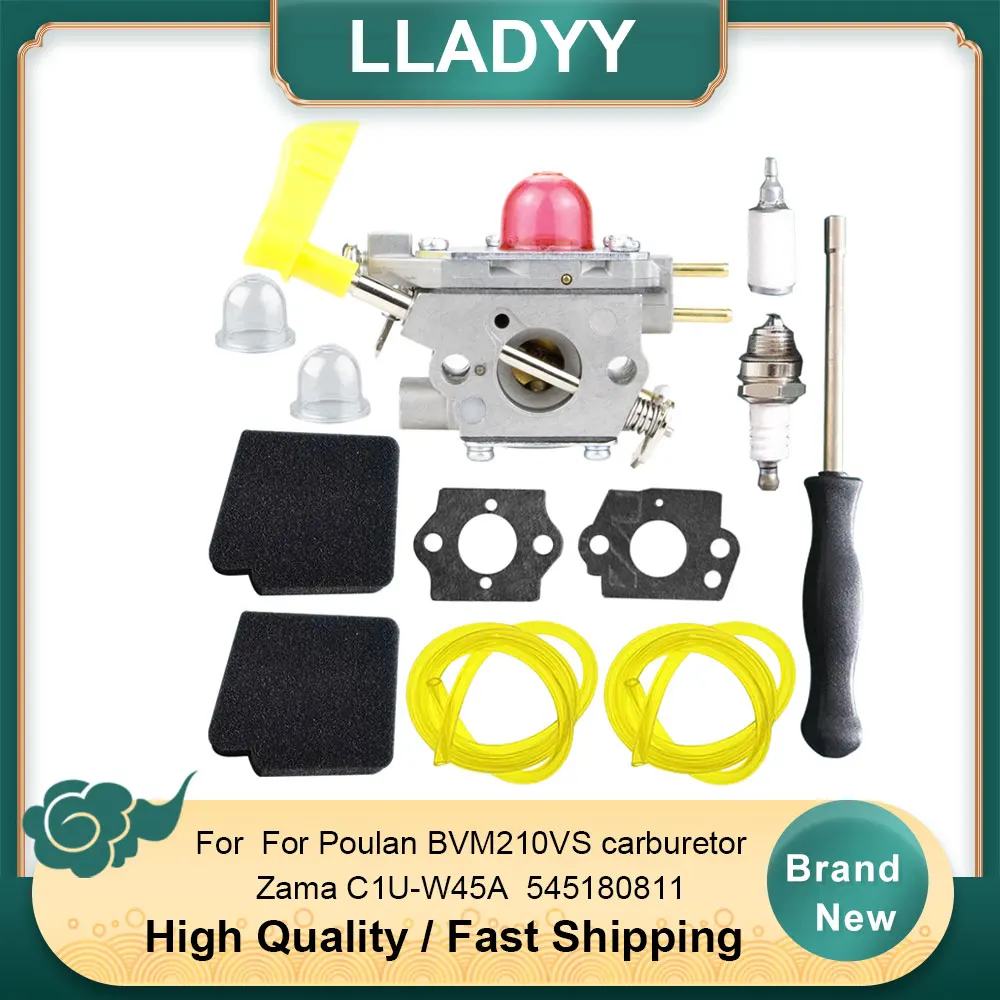 Replacement Carburetor Kit for Poulan Leaf Blower - Zama C1U-W45A Fits BVM210VS Models Replaces 545180811
Replacement Carburetor Kit for Poulan Leaf Blower - Zama C1U-W45A Fits BVM210VS Models Replaces 545180811