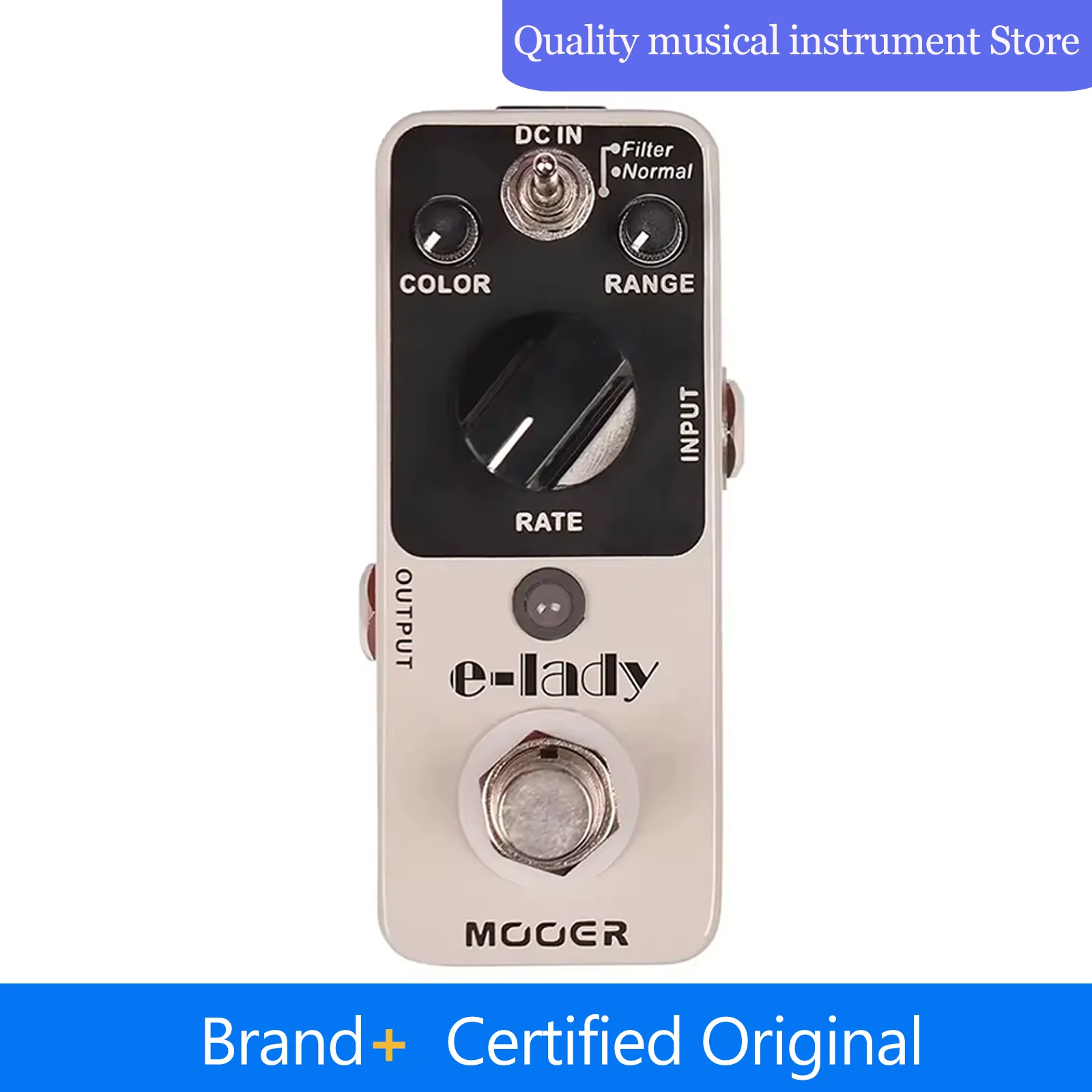 MOOER E-Lady Guitar Effects Pedal Analog Flanger 2 Modes Normal Filter True Bypass Full Metal Shell Guitar Effects Parts
MOOER E-Lady Guitar Effects Pedal Analog Flanger 2 Modes Normal Filter True Bypass Full Metal Shell Guitar Effects Parts