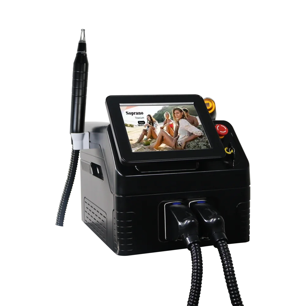 808nm diode Laser Epilation Machine 2 in 1 Picosecond Remove Tattoo Removal Hair High Intensity Pulse Beauty Equipment
808nm diode Laser Epilation Machine 2 in 1 Picosecond Remove Tattoo Removal Hair High Intensity Pulse Beauty Equipment