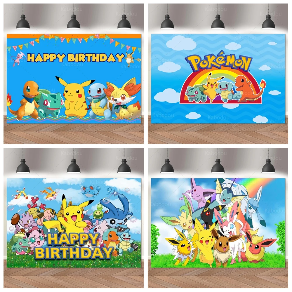 Children's Birthday Pokemon Background Party Decoration Cartoon Photography Background Customized Banner Poster Baby Shower
Children's Birthday Pokemon Background Party Decoration Cartoon Photography Background Customized Banner Poster Baby Shower