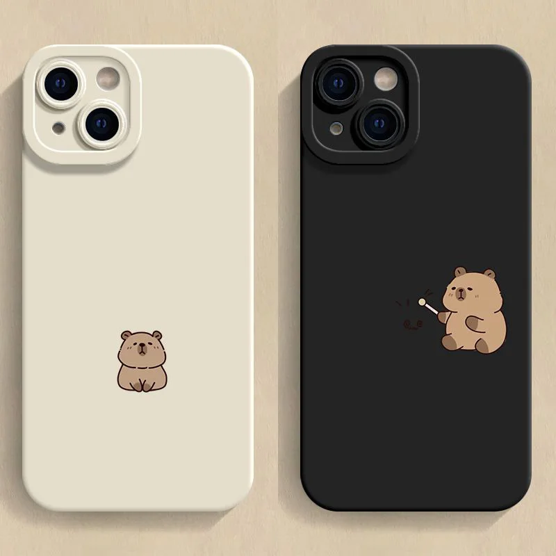 Suitable for Iphone Capybara Phone Case Minimalist Cartoon Design 7 Color Options Soft Silicone Protective Cover for IPhone Cute
Suitable for Iphone Capybara Phone Case Minimalist Cartoon Design 7 Color Options Soft Silicone Protective Cover for IPhone Cute