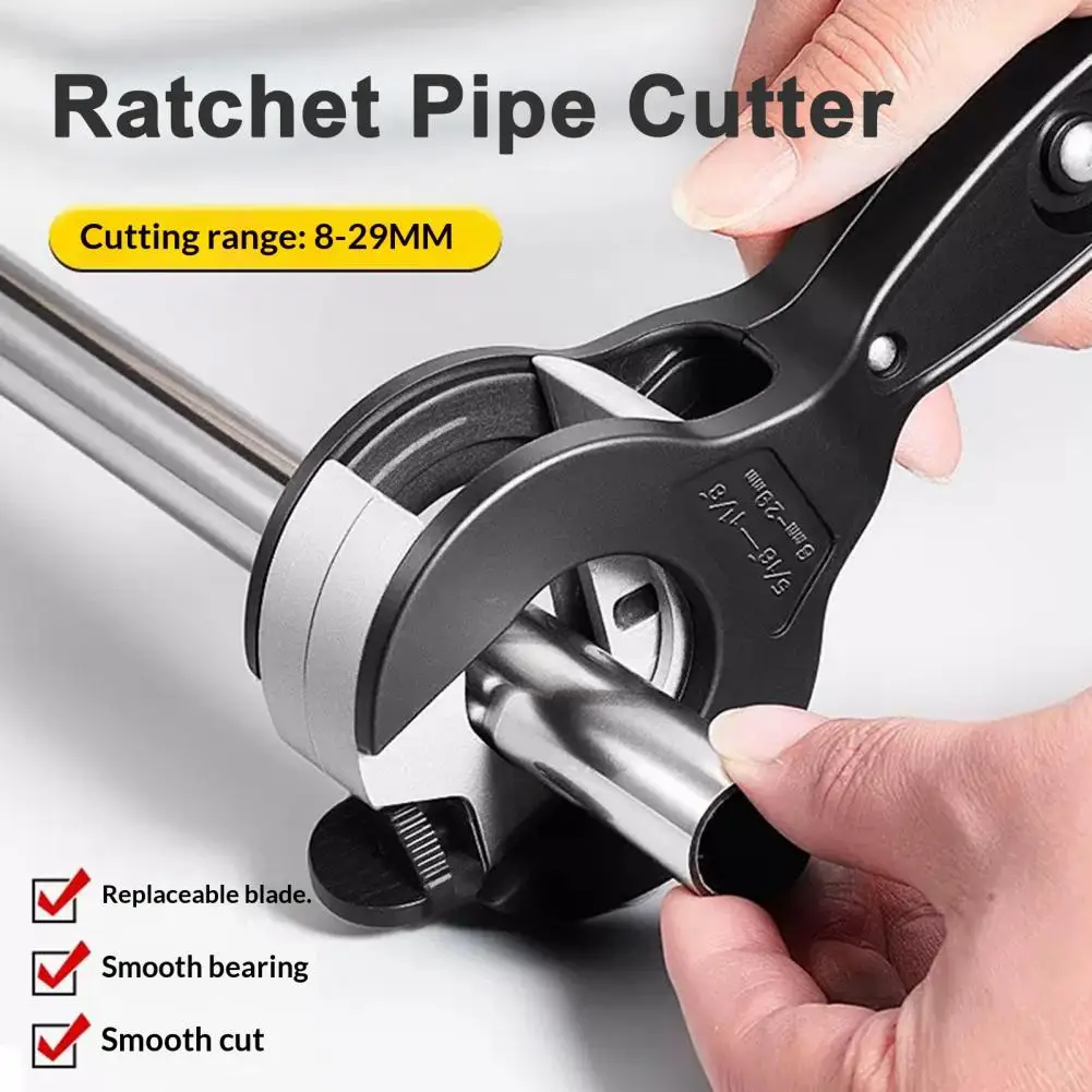 Water Pipe Cutter High-Strength Zinc Alloy Ratchet Tube Cutter Ergonomic Anti-Slip Handle Portable Pipe Cutter Tool
Water Pipe Cutter High-Strength Zinc Alloy Ratchet Tube Cutter Ergonomic Anti-Slip Handle Portable Pipe Cutter Tool