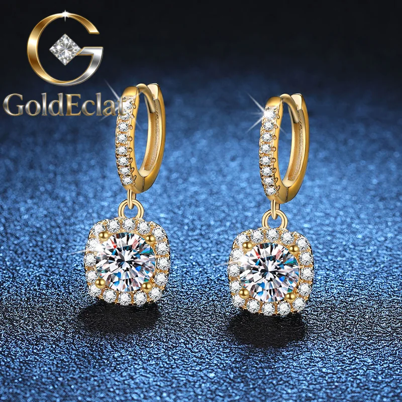 GoldEclat Luxury 100% Real 18k Gold Women's Classic Square Moissanite Earrings with Diamond Studs
GoldEclat Luxury 100% Real 18k Gold Women's Classic Square Moissanite Earrings with Diamond Studs