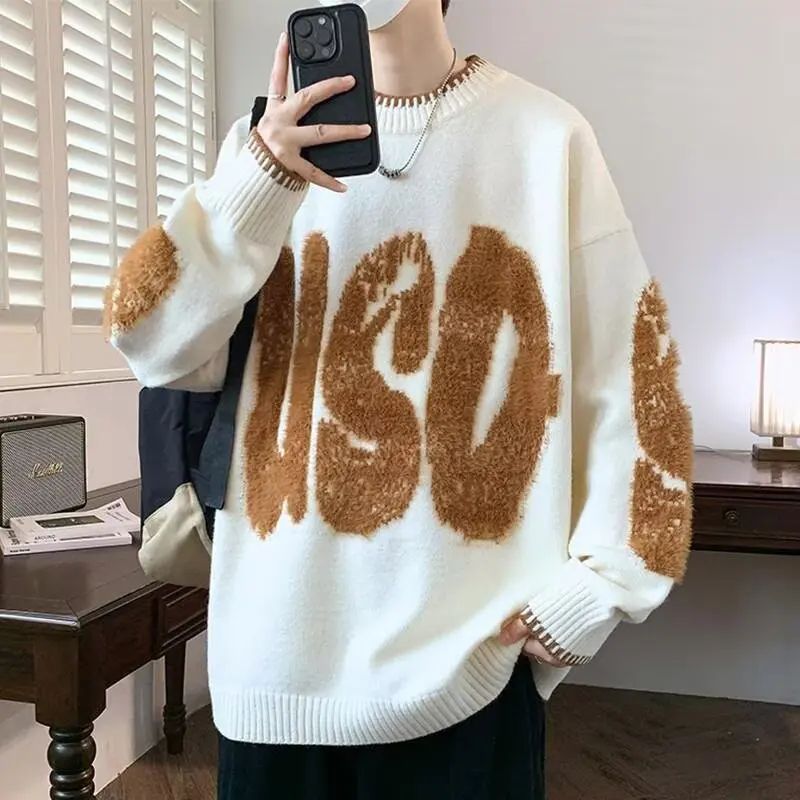 Faionable Oversized 280lbs Loose Color Blo Men's Knitwear round Ne Winter Casual Retro Hong Kong Sle Long Sve Sweater
Faionable Oversized 280lbs Loose Color Blo Men's Knitwear round Ne Winter Casual Retro Hong Kong Sle Long Sve Sweater