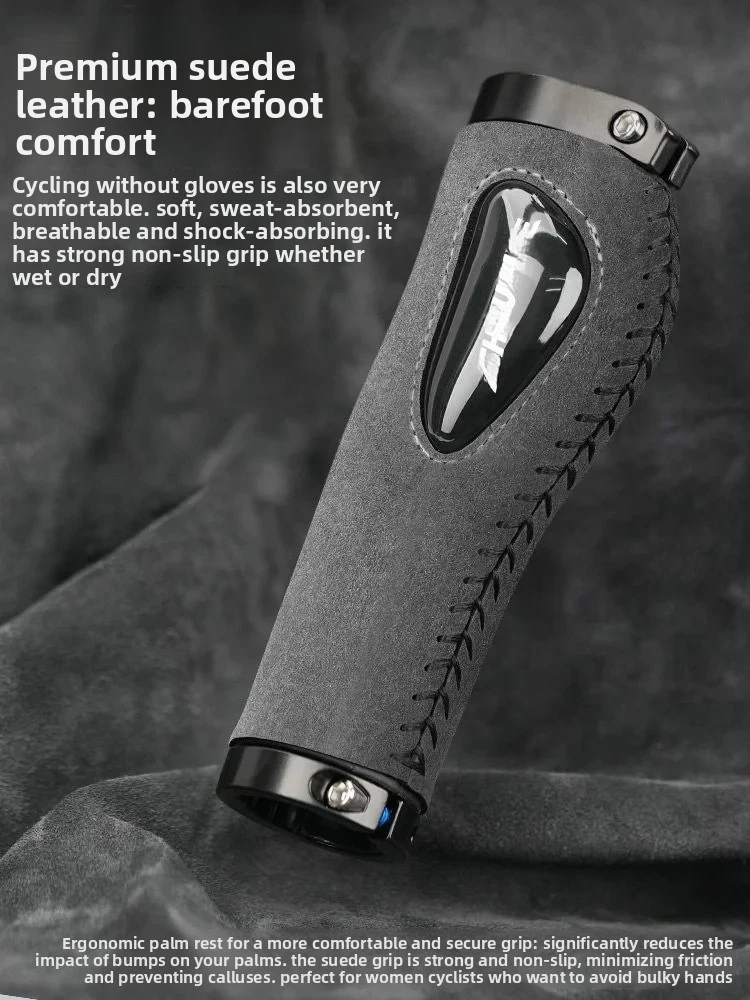 Ergonomic Bicycle Handlebar Grips Double Lock-on Anti-slip PU/Suede Leather Bike Grips 22.2mm
Ergonomic Bicycle Handlebar Grips Double Lock-on Anti-slip PU/Suede Leather Bike Grips 22.2mm