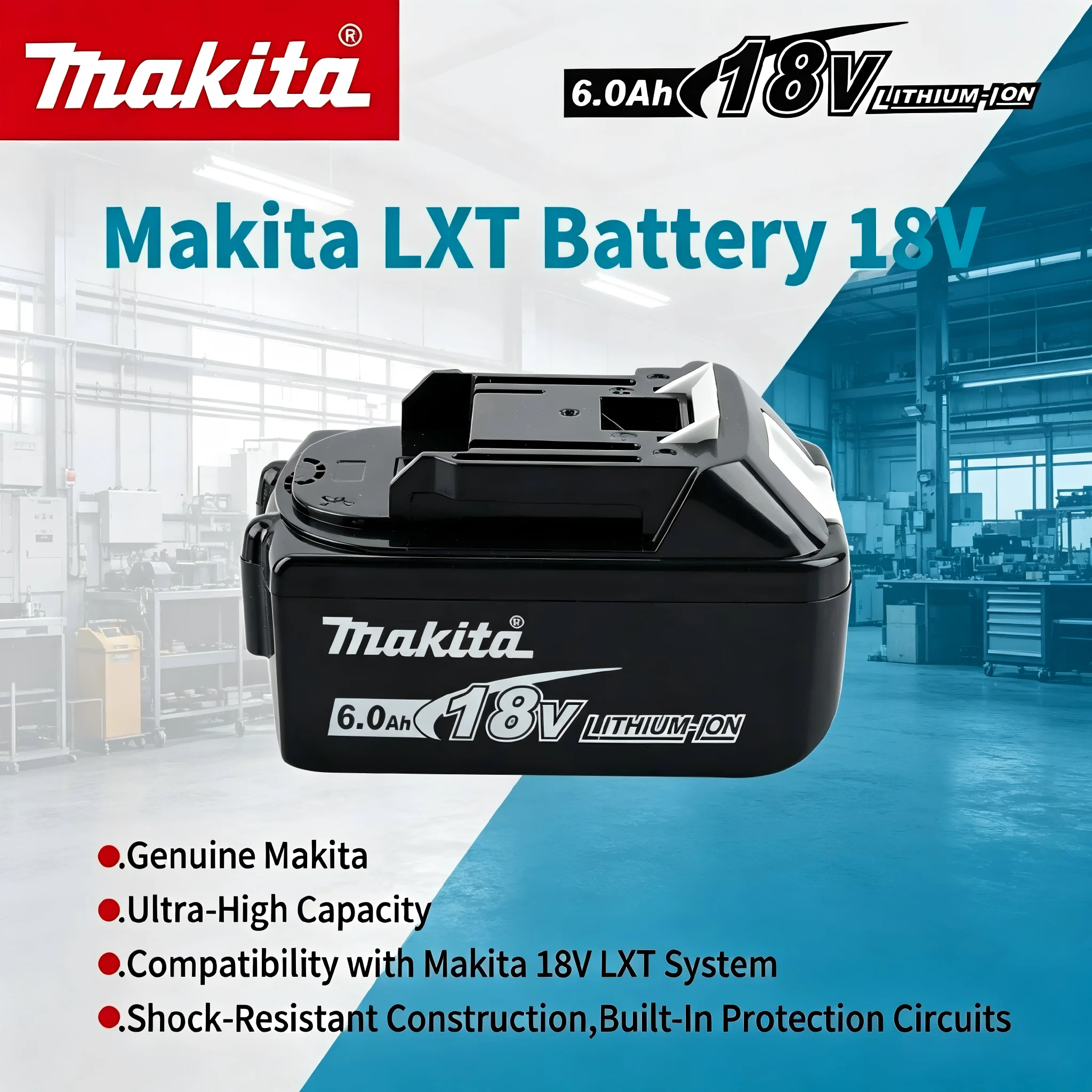 Makita BL1860B 18V 5.0Ah 6.0Ah 9.0Ah Battery Pack for Cordless Screwdriver, Ideal for Furniture Assembly and Daily DIY Projects
Makita BL1860B 18V 5.0Ah 6.0Ah 9.0Ah Battery Pack for Cordless Screwdriver, Ideal for Furniture Assembly and Daily DIY Projects